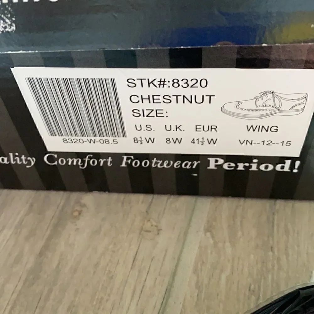 NWOT Dr Comfort Chestnut Brown 8 1/2 W STK 8320 Shoes Comfort Oxford Diabetic - Picture 8 of 12